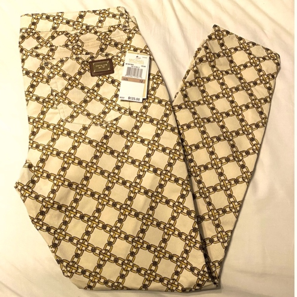 NWT! Michael Kors Slim Cream Corduroy Pants